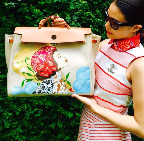 heart evangelista hermes paintings|heart evangelista handbags painting.